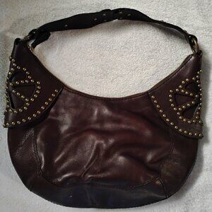 MICHAEL KORS Leather Purse With Peace Sign Studs on Sides